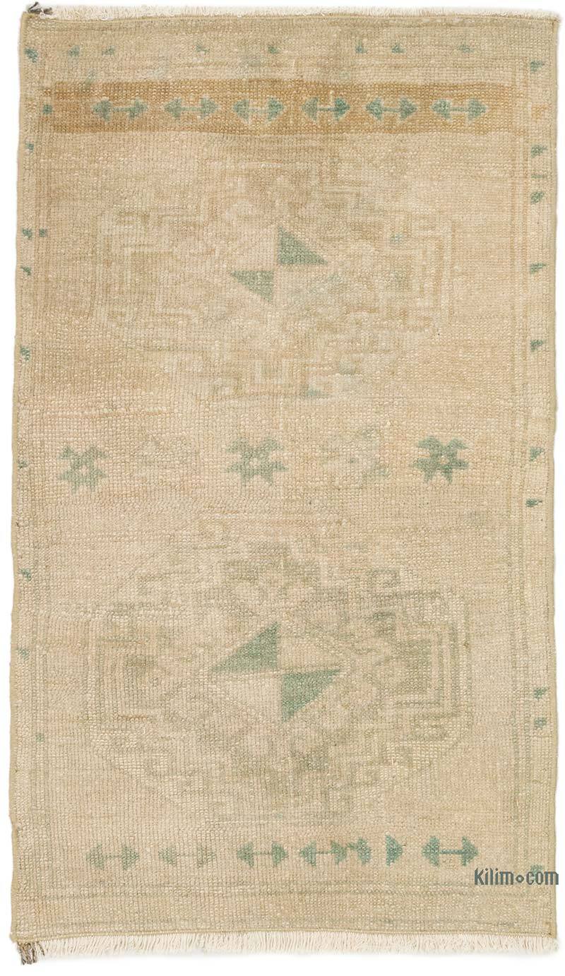 El Dokuma Vintage Halı - 54 cm x 90 cm - K0074925