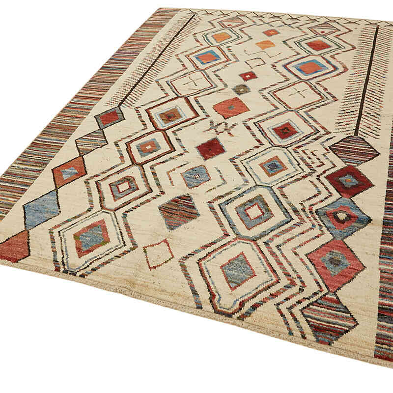 Nueva Alfombra Tejida a Mano de Estilo Marroquí - 201 cm x 291 cm - K0074927