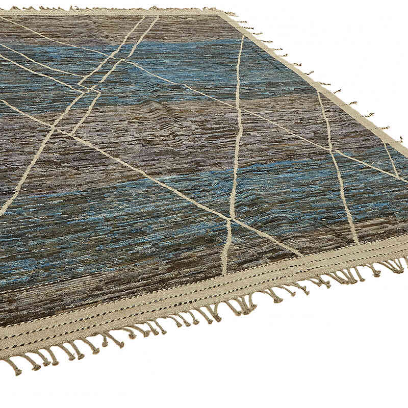 New Moroccan Style Hand-Knotted Rug - 9' 2" x 11' 11" (110" x 143") - K0074928