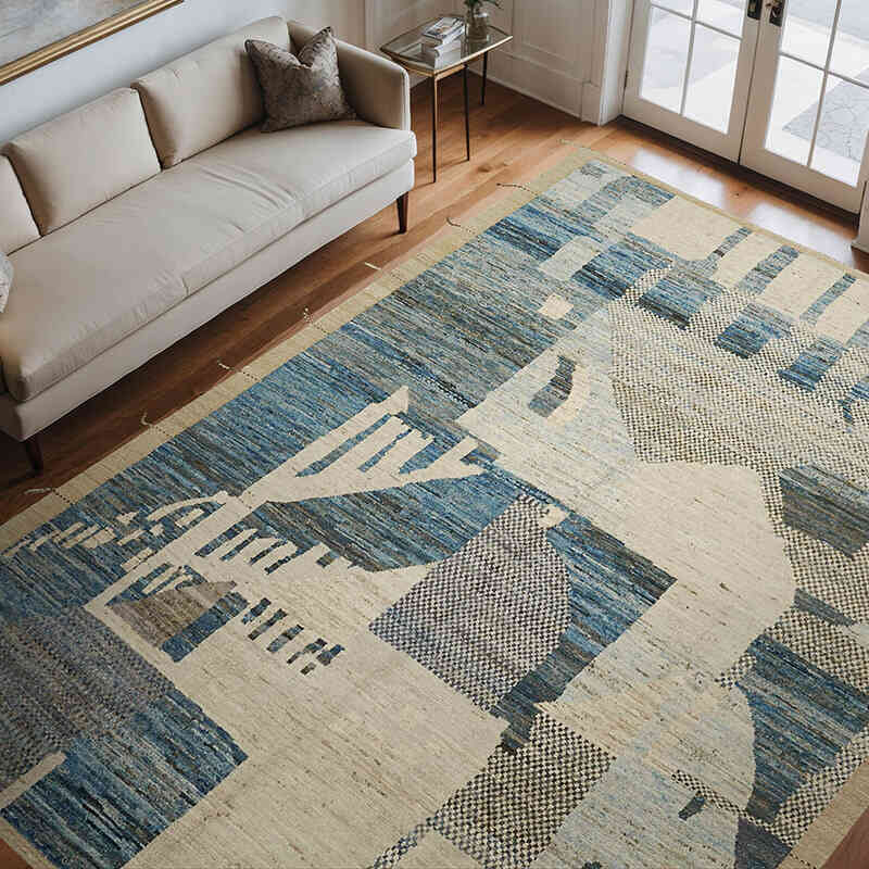 New Moroccan Style Hand-Knotted Rug - 9'  x 12'  (108" x 144") - K0074932