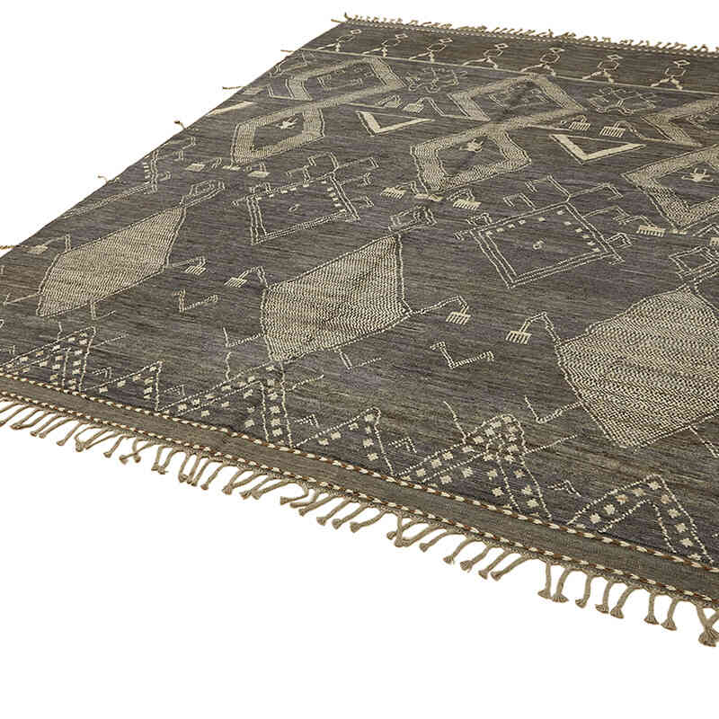 Nueva Alfombra Tejida a Mano de Estilo Marroquí - 283 cm x 370 cm - K0074935