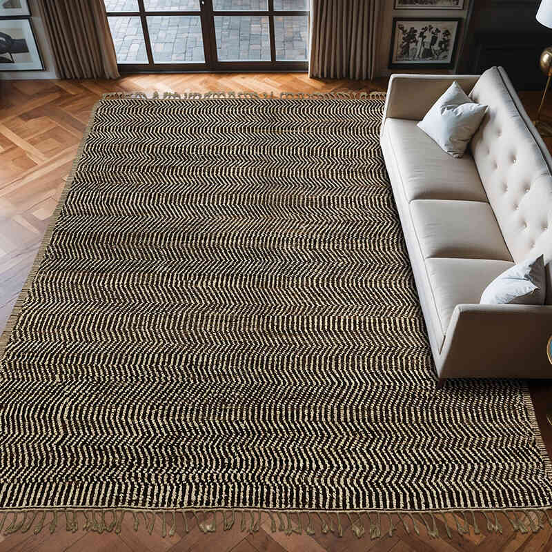 Nueva Alfombra Tejida a Mano de Estilo Marroquí - 303 cm x 396 cm - K0074946