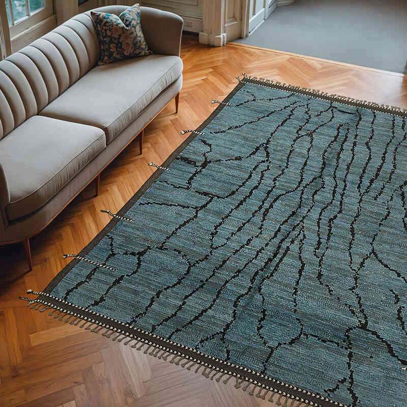 New Moroccan Style Hand-Knotted Rug - 8' 2" x 10' 2" (98" x 122") - K0074951