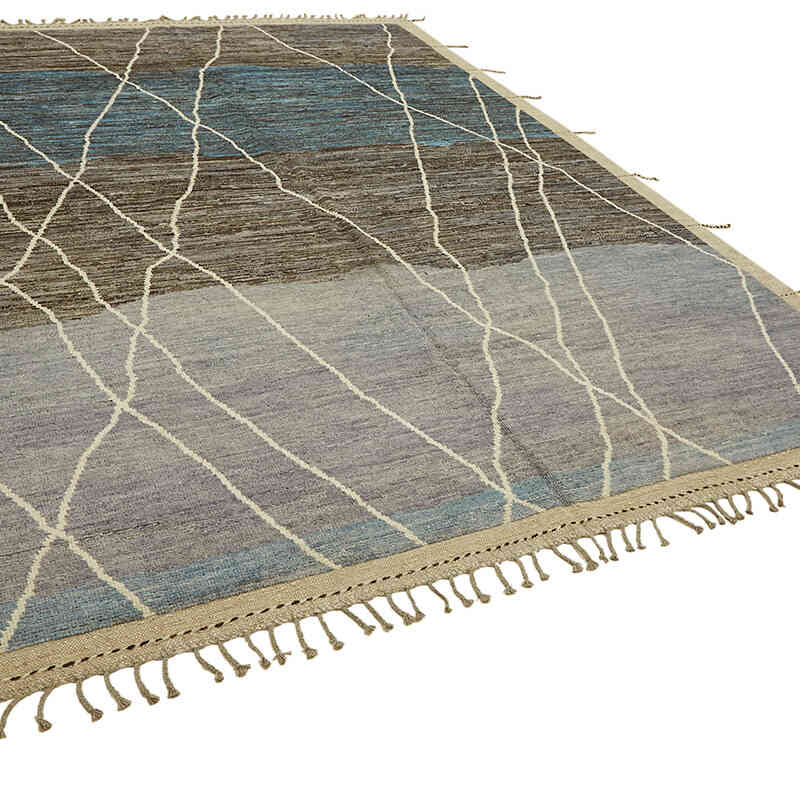 New Moroccan Style Hand-Knotted Rug - 9' 2" x 12' 2" (110" x 146") - K0074966