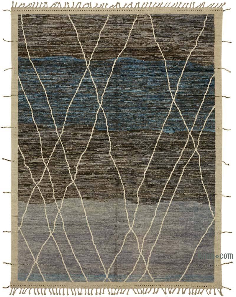 New Moroccan Style Hand-Knotted Rug - 9' 2" x 12' 2" (110" x 146") - K0074966