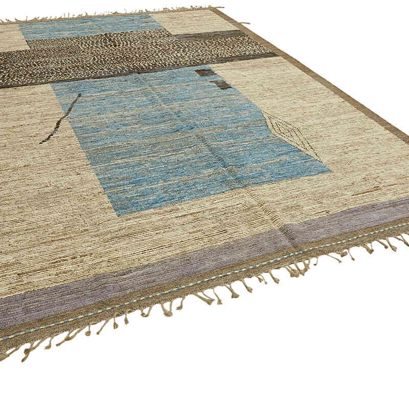 New Moroccan Style Hand-Knotted Rug - 9' 5" x 11' 7" (113" x 139") - K0074971