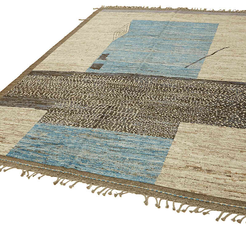 New Moroccan Style Hand-Knotted Rug - 9' 5" x 11' 7" (113" x 139") - K0074971
