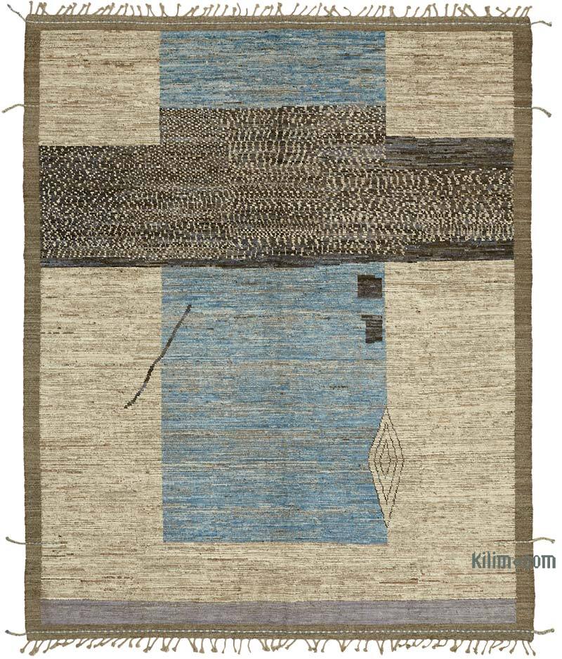 New Moroccan Style Hand-Knotted Rug - 9' 5" x 11' 7" (113" x 139") - K0074971