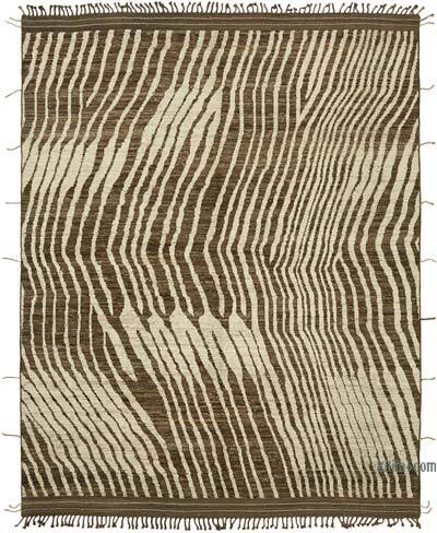 New Moroccan Style Hand-Knotted Rug - 9' 5" x 12' 2" (113" x 146")