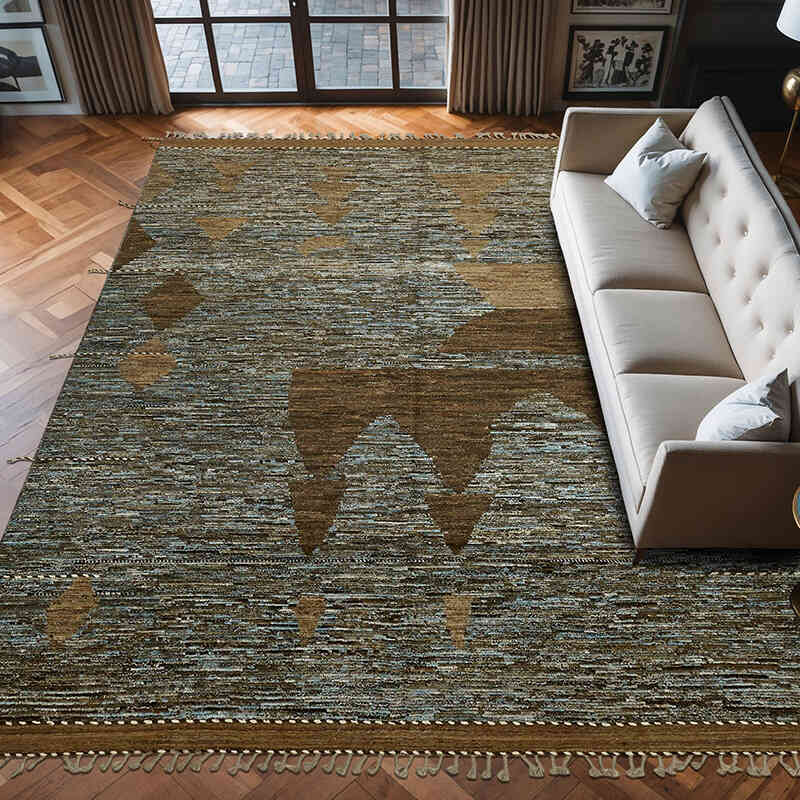 Nueva Alfombra Tejida a Mano de Estilo Marroquí - 286 cm x 380 cm - K0074981
