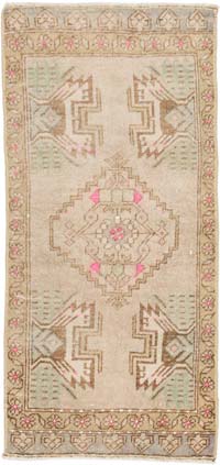 El Dokuma Vintage Halı - 50 cm x 102 cm