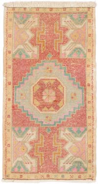 El Dokuma Vintage Halı - 50 cm x 94 cm