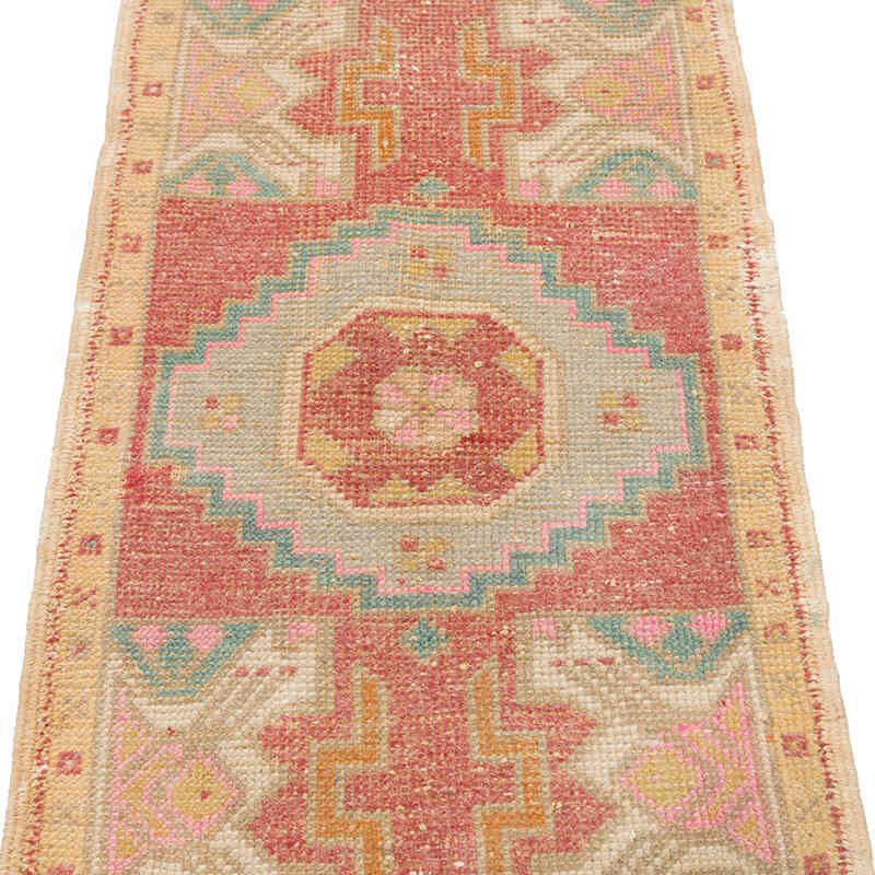 El Dokuma Vintage Halı - 50 cm x 94 cm - K0074989