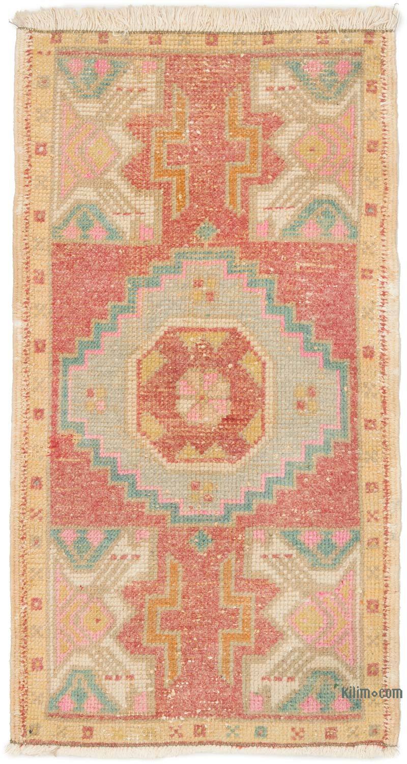 El Dokuma Vintage Halı - 50 cm x 94 cm - K0074989