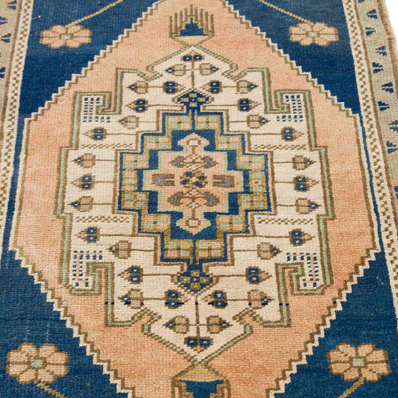 Alfombra Vintage Turca Anudada a Mano - 58 cm x 116 cm - K0074995