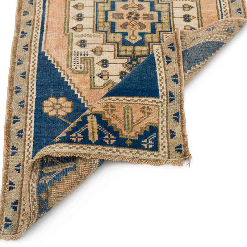 Alfombra Vintage Turca Anudada a Mano - 58 cm x 116 cm - K0074995