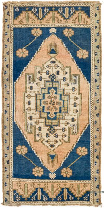 Alfombra Vintage Turca Anudada a Mano - 58 cm x 116 cm