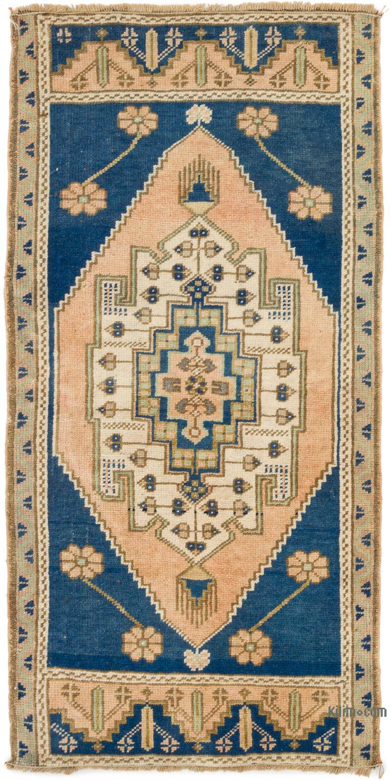 Alfombra Vintage Turca Anudada a Mano - 58 cm x 116 cm - K0074995