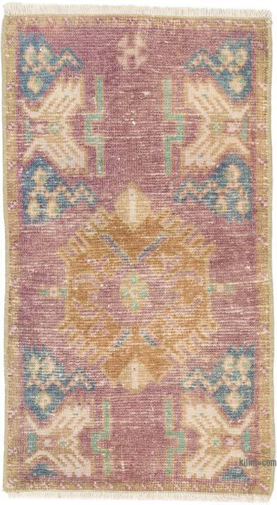 Alfombra Vintage Turca Anudada a Mano - 48 cm x 84 cm