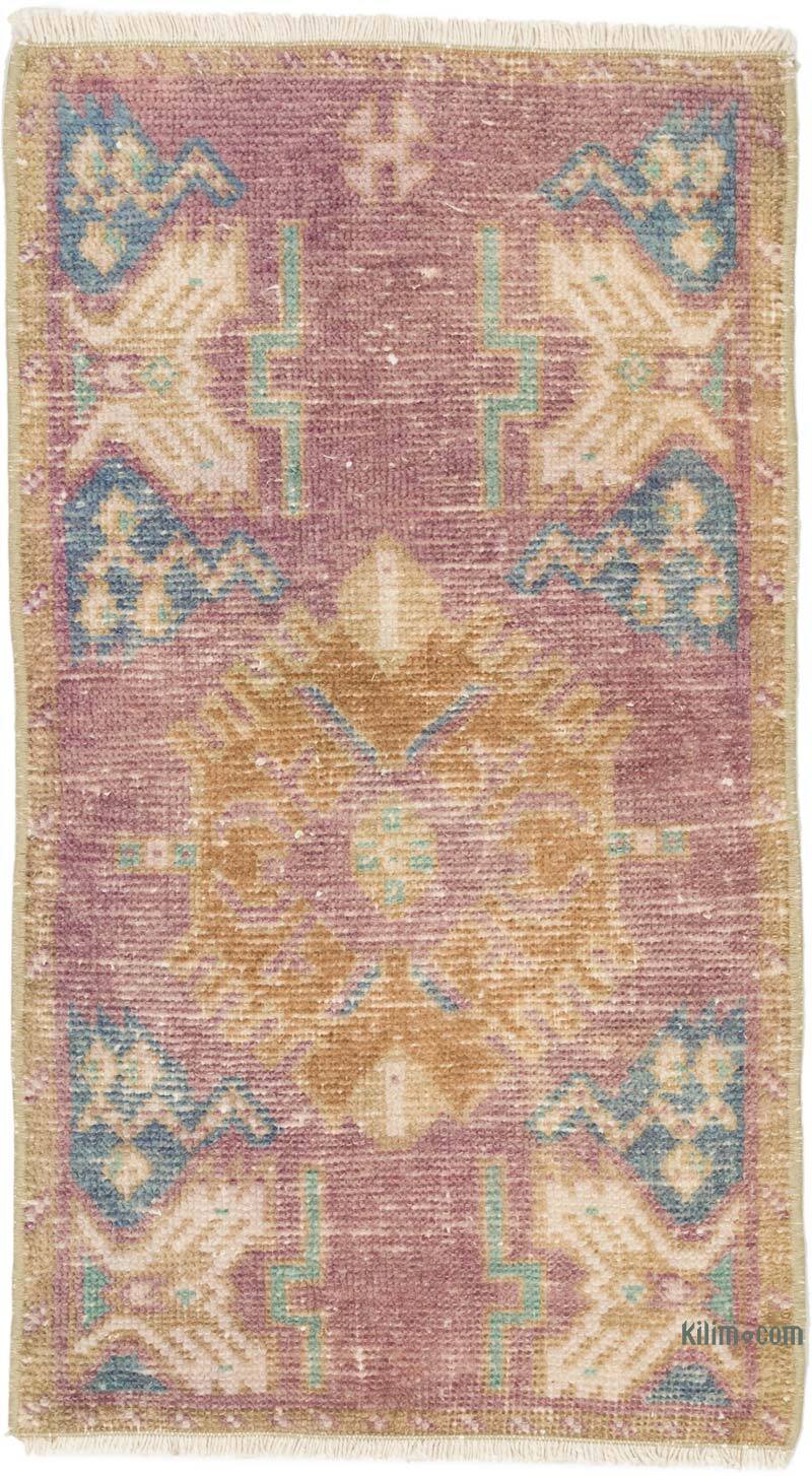 Alfombra Vintage Turca Anudada a Mano - 48 cm x 84 cm - K0074997