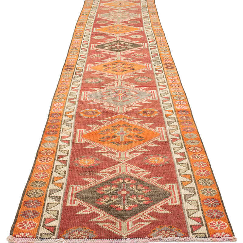 Vintage Tribal Runner Rug - 2' 9" x 11' 8" (33" x 140") - K0075022