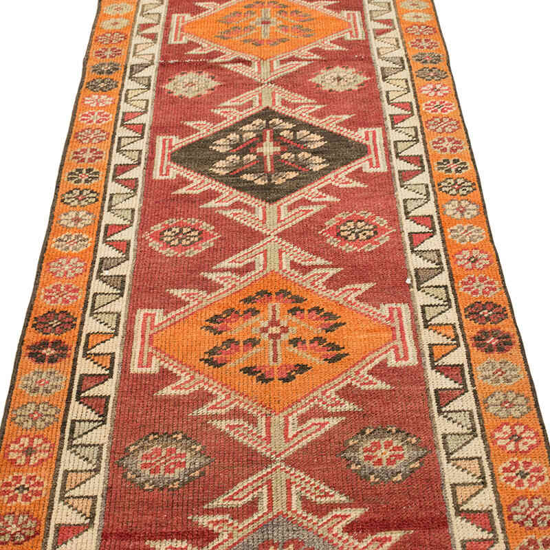 Vintage Tribal Runner Rug - 2' 9" x 11' 8" (33" x 140") - K0075022