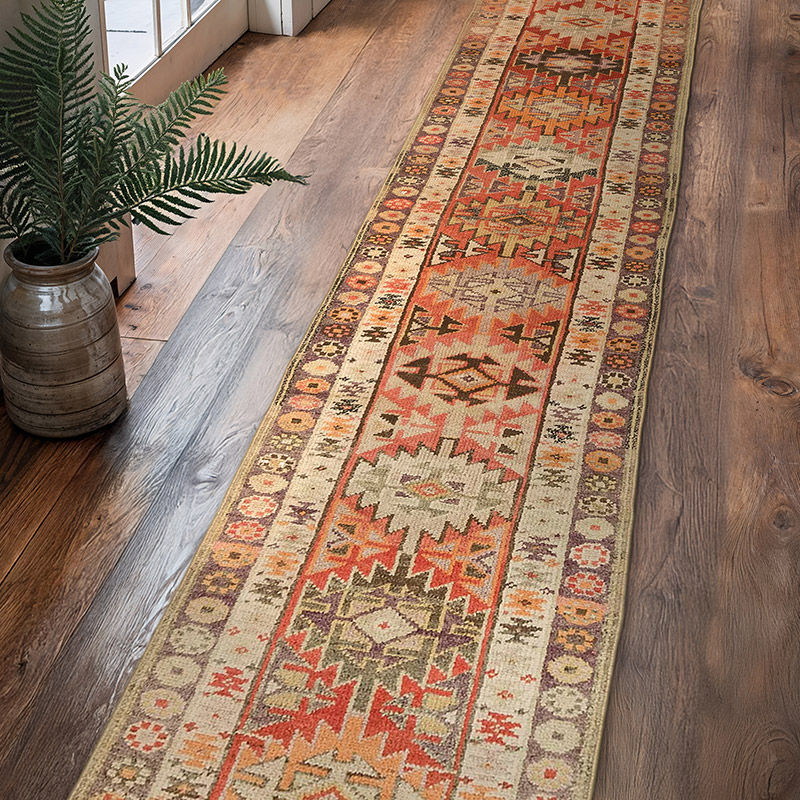 Vintage Tribal Runner Rug - 2' 7" x 13' 11" (31" x 167") - K0075023
