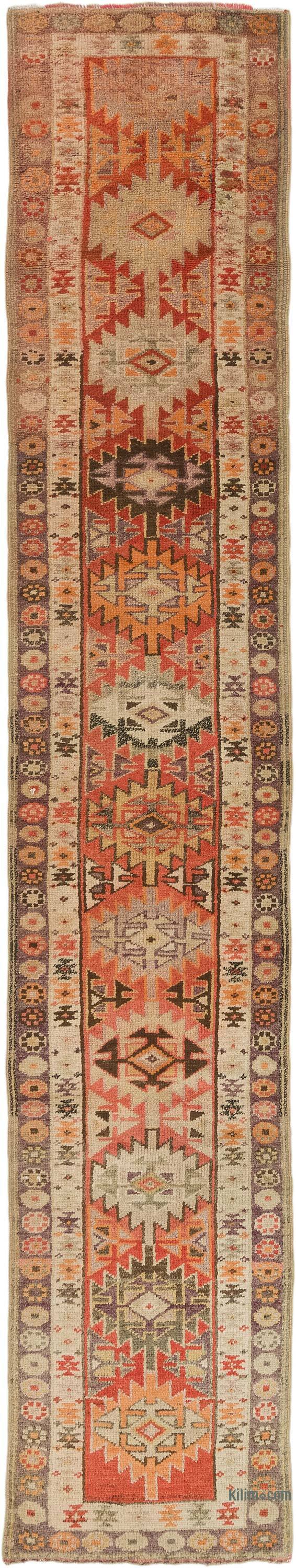 Vintage Tribal Runner Rug - 2' 7" x 13' 11" (31" x 167") - K0075023
