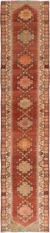 Alfombra Vintage de pasillo - 81 cm x 390 cm
