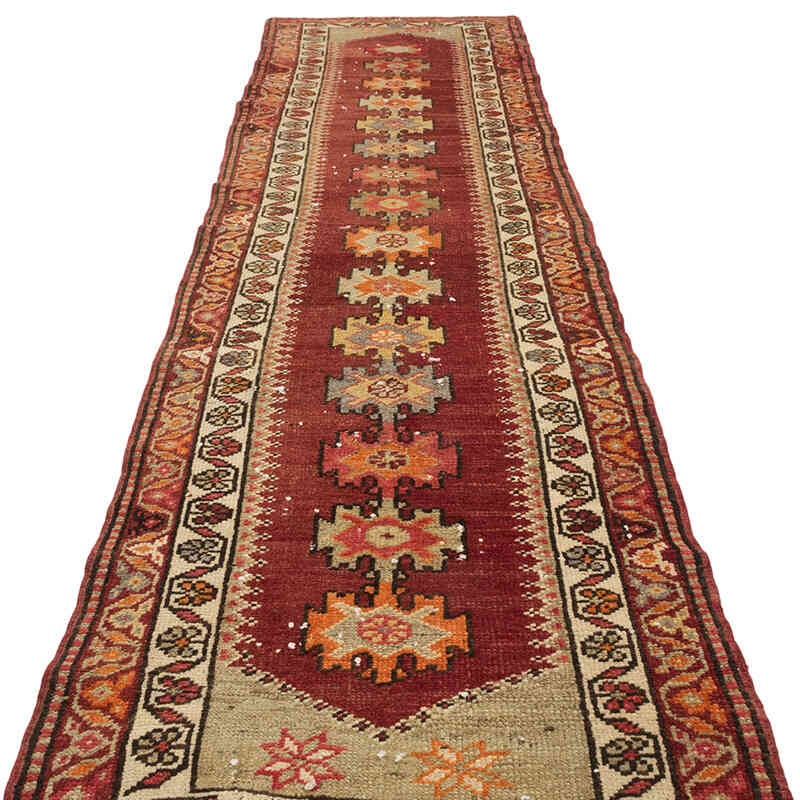 Vintage Tribal Runner Rug - 2' 10" x 11' 6" (34" x 138") - K0075041