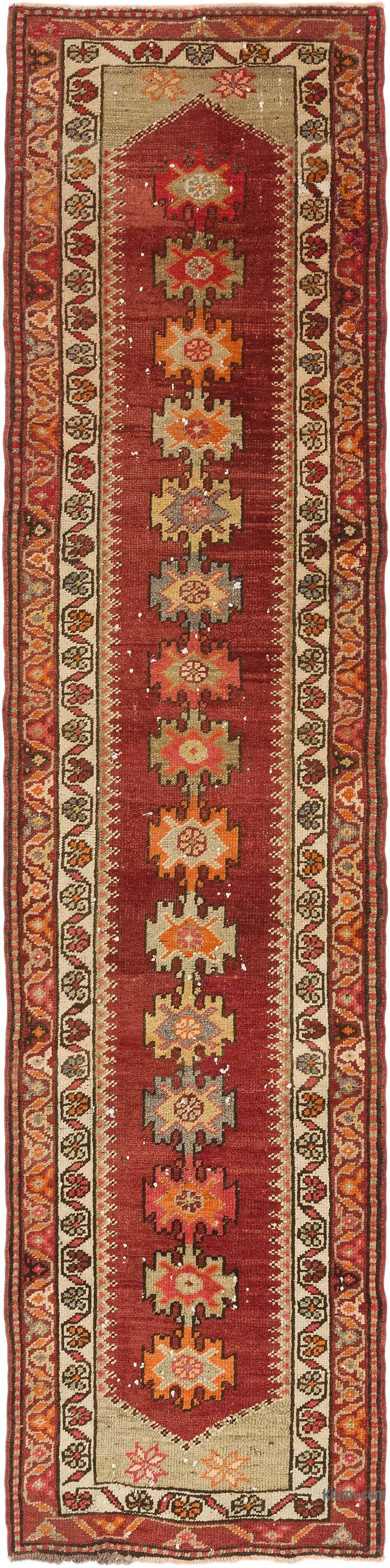 Vintage Tribal Runner Rug - 2' 10" x 11' 6" (34" x 138") - K0075041