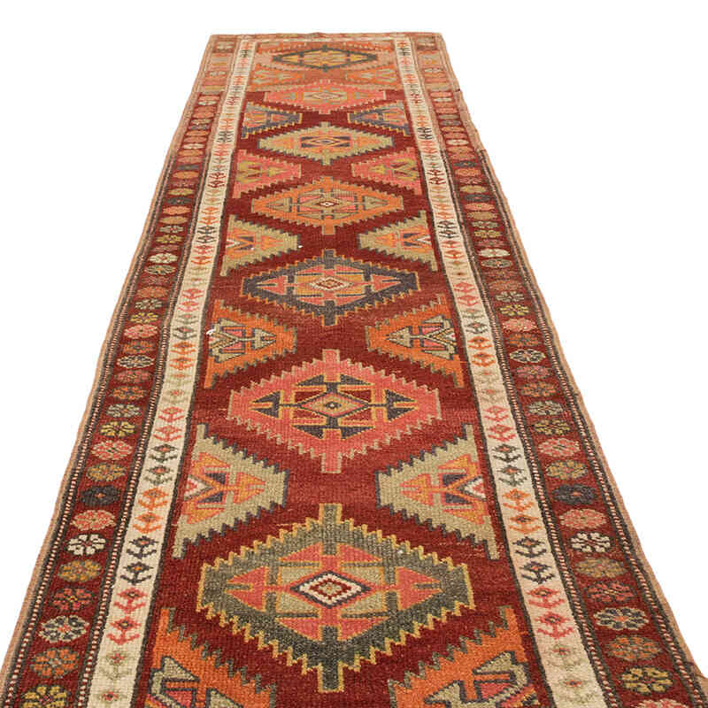 Vintage Tribal Runner Rug - 2' 11" x 11' 9" (35" x 141") - K0075053