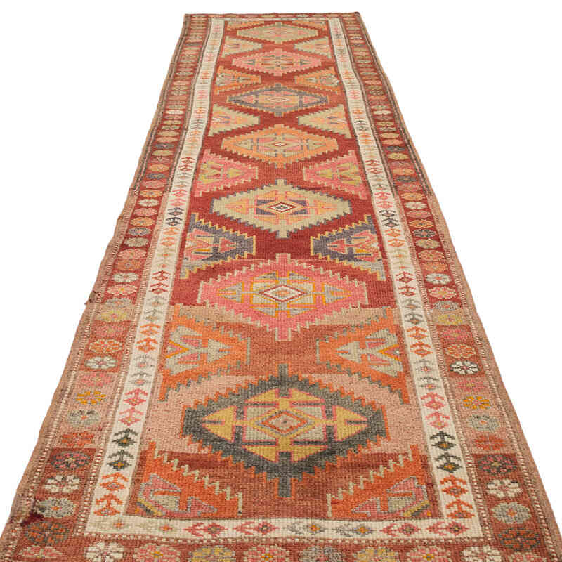 Vintage Tribal Runner Rug - 2' 11" x 11' 9" (35" x 141") - K0075053