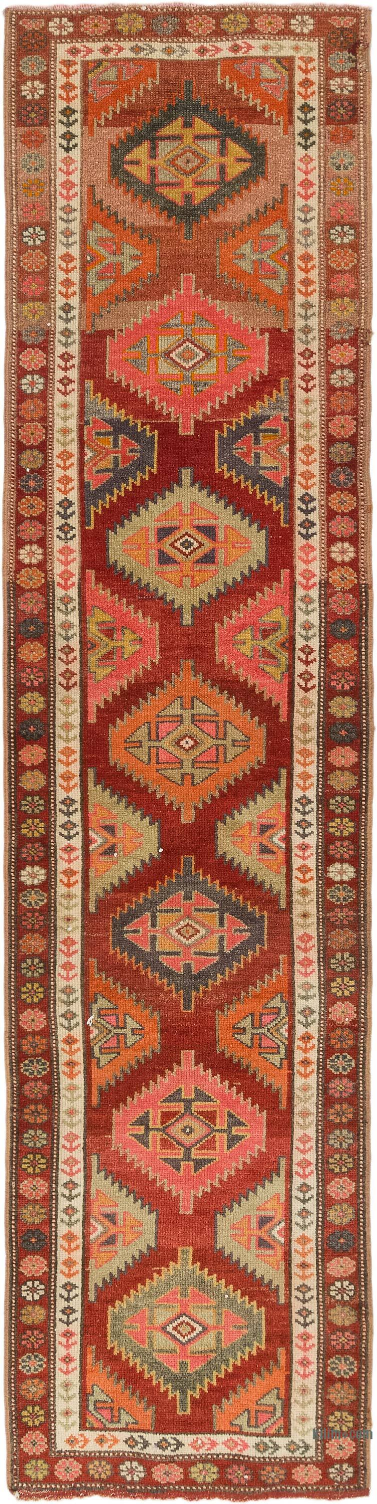 Vintage Tribal Runner Rug - 2' 11" x 11' 9" (35" x 141") - K0075053