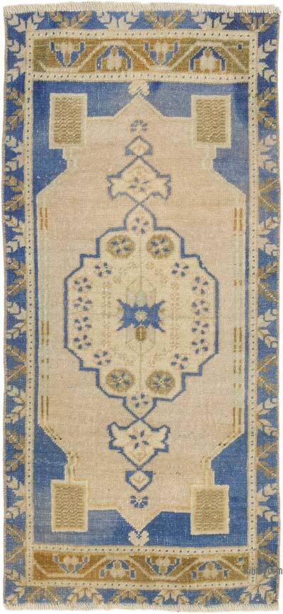 Vintage Turkish Hand-Knotted Rug - 1' 8" x 3' 6" (20" x 42")