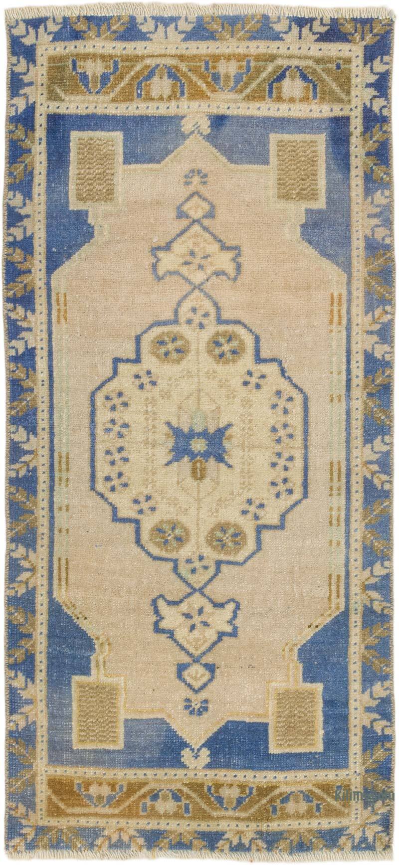 Alfombra Vintage Turca Anudada a Mano - 50 cm x 106 cm - K0075058