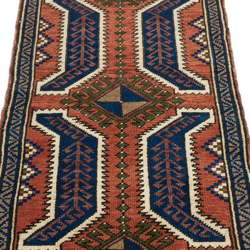 El Dokuma Vintage Halı - 51 cm x 101 cm - K0075059