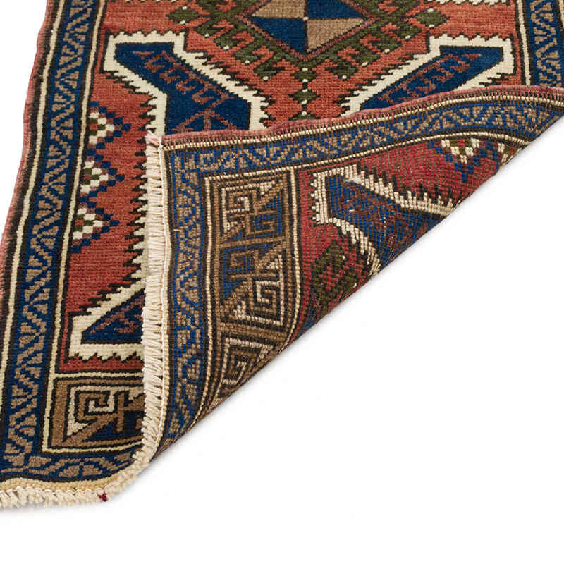 El Dokuma Vintage Halı - 51 cm x 101 cm - K0075059