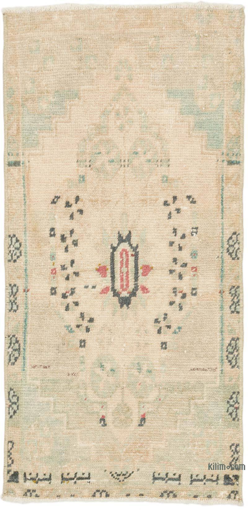 Vintage Turkish Hand-Knotted Rug - 1' 7" x 3' 3" (19" x 39") - K0075061