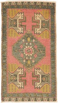 El Dokuma Vintage Halı - 52 cm x 92 cm