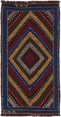 Vintage Anatolian Jijim Rug - 1' 8" x 3' 1" (20" x 37")