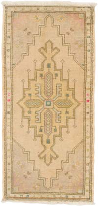 El Dokuma Vintage Halı - 54 cm x 114 cm