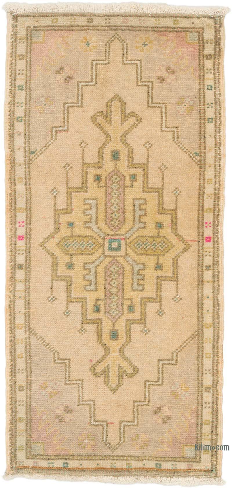 Vintage Turkish Hand-Knotted Rug - 1' 9" x 3' 9" (21" x 45") - K0075065