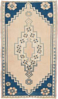 El Dokuma Vintage Halı - 64 cm x 107 cm