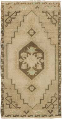 El Dokuma Vintage Halı - 50 cm x 95 cm