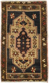 El Dokuma Vintage Halı - 54 cm x 89 cm
