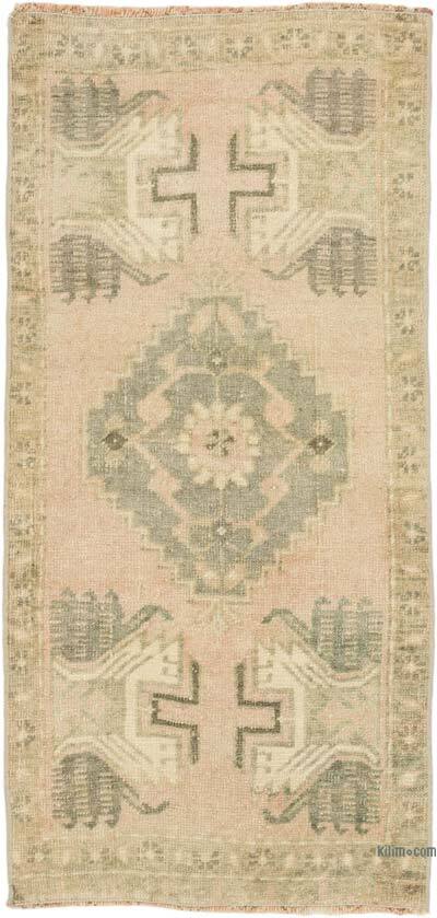 Alfombra Vintage Turca Anudada a Mano - 50 cm x 105 cm
