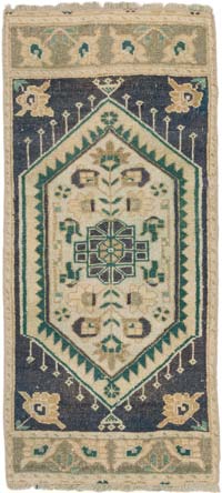 El Dokuma Vintage Halı - 47 cm x 97 cm