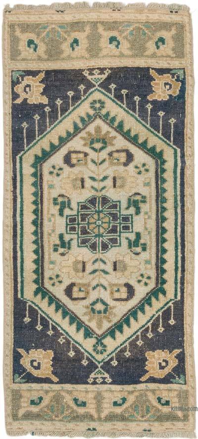 Alfombra Vintage Turca Anudada a Mano - 47 cm x 97 cm