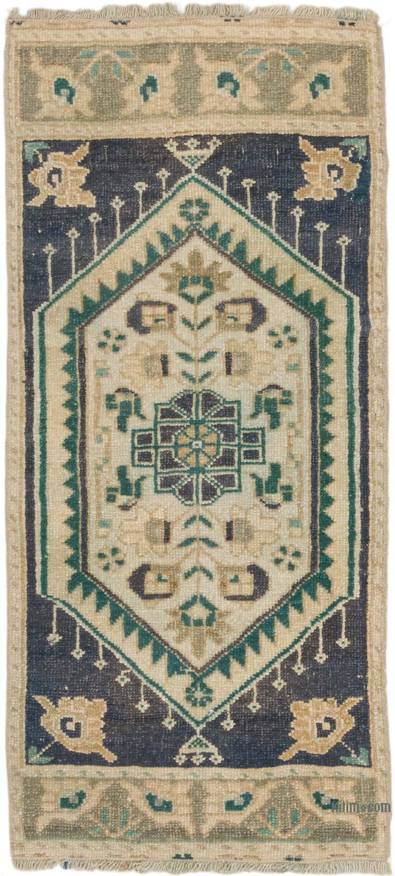El Dokuma Vintage Halı - 47 cm x 97 cm - K0075089